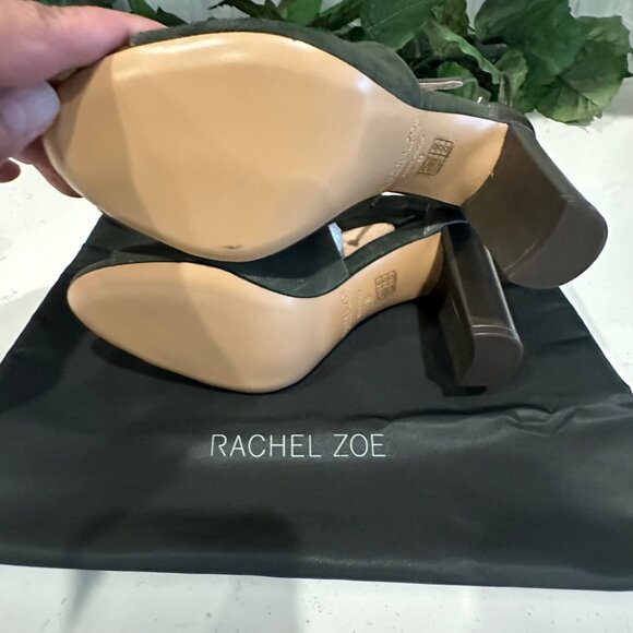 Rachel Zoe Womens Green Suede & Leather Peep-Toe High Heels Size 8 NWOB - Picture 11 of 11